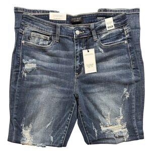 Judy Blue Women's Jeans Boyfriend Fit Distressed 30x30 Denim Stretch NWT - 784